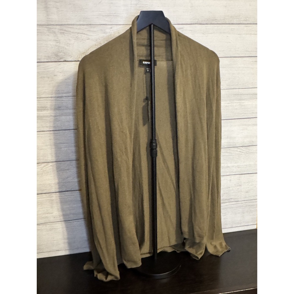 Women's Express Open Cardigan – Olive Green – Size M – NWT - Picture 2 of 11